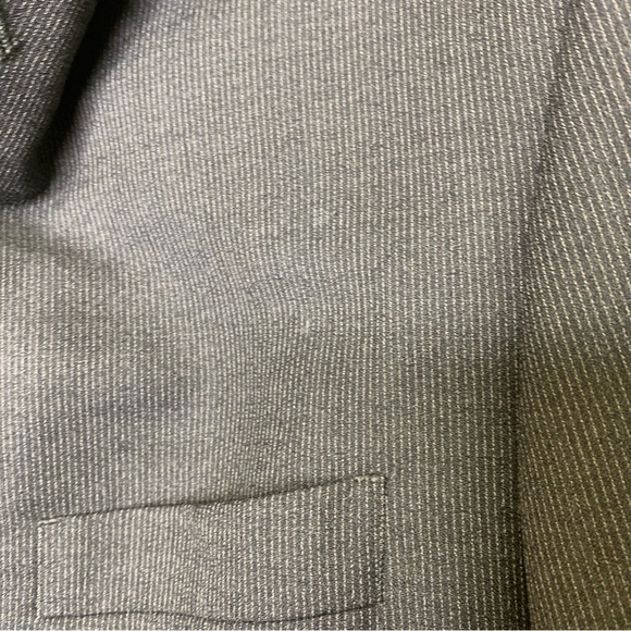 Indochino Men's Wool Gray Paisley Lined Pin Striped Blazer - Picture 4 of 13